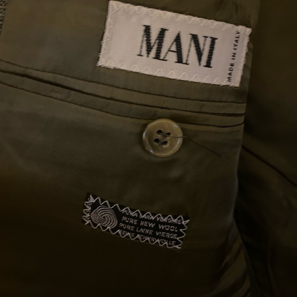 New  With tag Mani by Giorgio Armani Men' pure Virgin Wool Blazer 43 Long - Picture 11 of 14